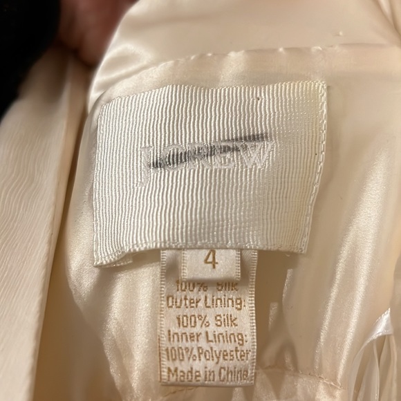 J.Crew Ivory Long Sophia Gown Silk chiffon - Picture 7 of 9